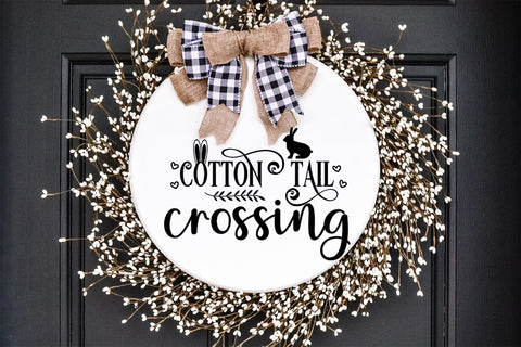 Cotton Tail Crossing SVG I Easter Door Sign SVG I Easter SVG SVG Happy Printables Club 