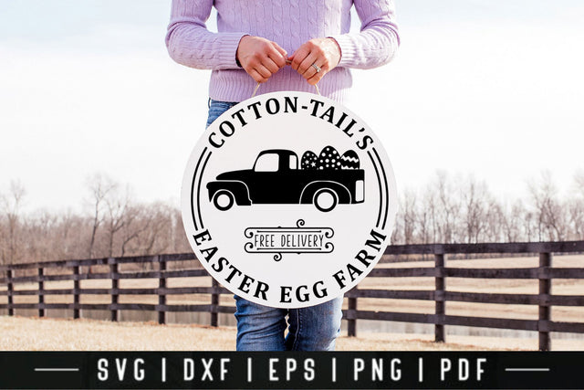 Cotton-Tail's Easter Egg Farm, Farmhouse SVG SVG CraftLabSVG 