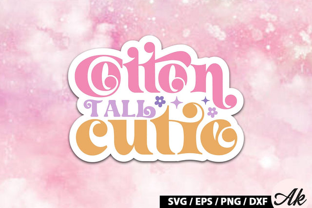 Cotton tall cutie Retro Sticker SVG akazaddesign 
