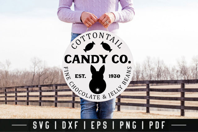 Cottontail Candy Co - Easter Farmhouse Sign SVG SVG CraftLabSVG 