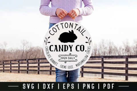 Cottontail Candy Co | Farmhouse Easter Sign SVG SVG CraftLabSVG 