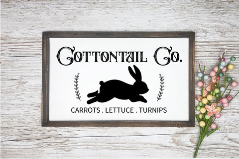 Cottontail Co SVG I Farmhouse Easter Sign SVG I Easter SVG SVG Happy Printables Club 