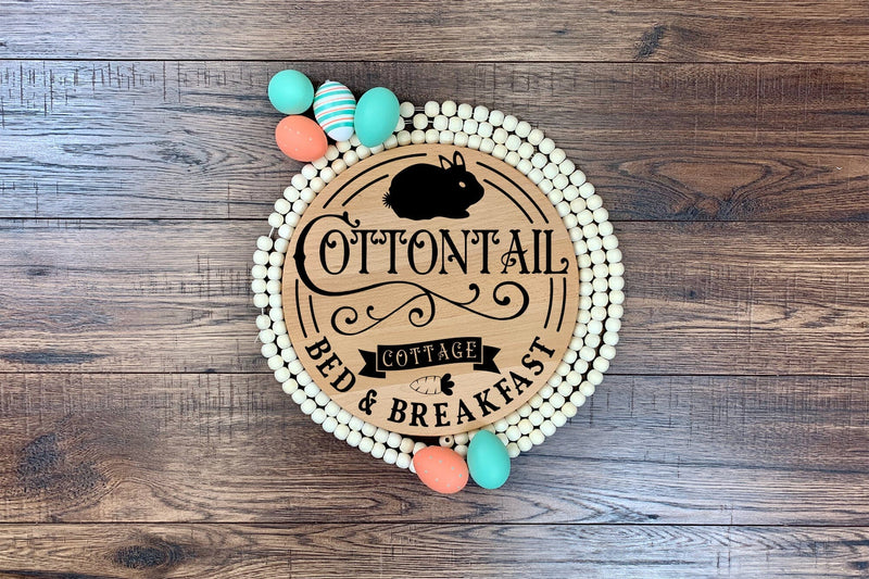 Cottontail Cottage, Farmhouse Easter Sign SVG - So Fontsy