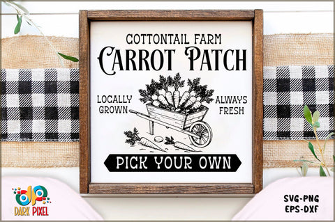 Cottontail farm carrot patch locally grown always fresh pick your own SVG Sublimation Shetara Begum 