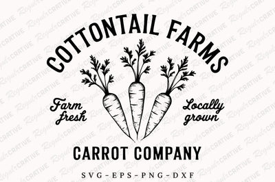 Cottontail Farms Carrot Company SVG Design SVG Regulrcrative 
