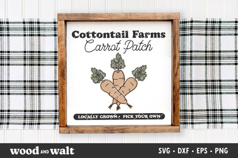Cottontail Farms Carrot Patch SVG | Easter Sign SVG SVG Wood And Walt 