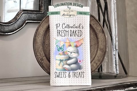 Cottontail Sweets & Treats Sublimation Kitchen Towel Designs Sublimation Ewe-N-Me Designs 