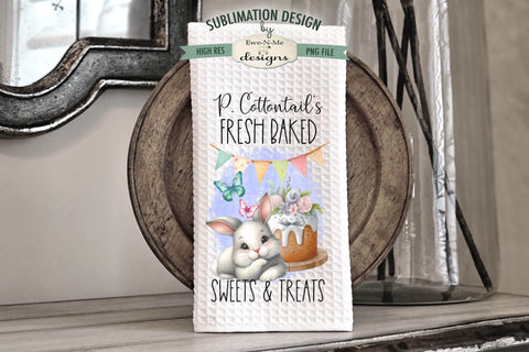 Cottontail Sweets & Treats Sublimation Kitchen Towel Designs Sublimation Ewe-N-Me Designs 