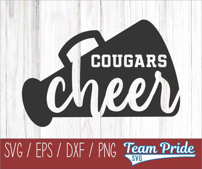 Cougars Cheer SVG Digital Download Printable - SVG, EPS, DXF, PNG 2 SVG Team Pride SVG 