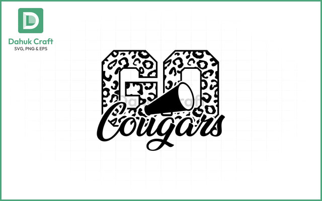 Cougars Cheer SVG – Leopard Spirit SVG PNG & EPS V1 SVG dahukdesign 