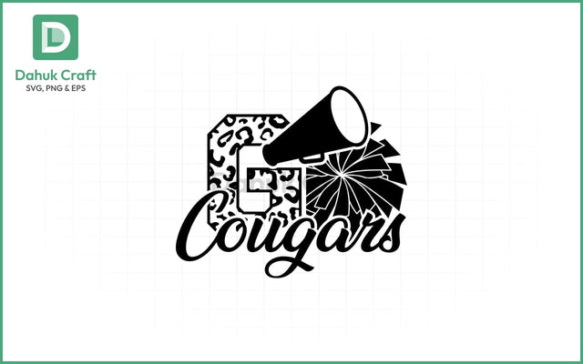 Cougars Cheer SVG – Leopard Spirit SVG PNG & EPS V2 SVG dahukdesign 