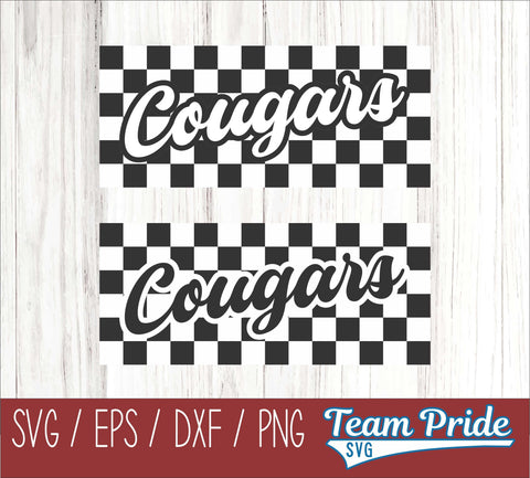 Cougars Retro Team Design SVG Digital Download Printable - SVG, EPS, DXF, PNG SVG Team Pride SVG 