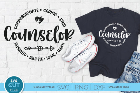 Counselor svg with Round Circle words SVG SVG Cut File 