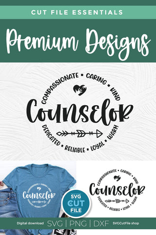 Counselor svg with Round Circle words SVG SVG Cut File 