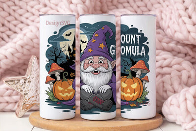 Count Gnomula 20oz Tumbler Wrap Sublimation DesignSVG 