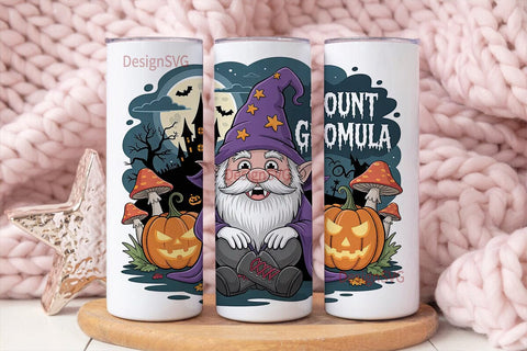 Count Gnomula 20oz Tumbler Wrap Sublimation DesignSVG 
