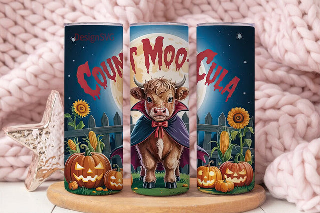 Count Moocula Halloween 20oz Tumbler Sublimation DesignSVG 