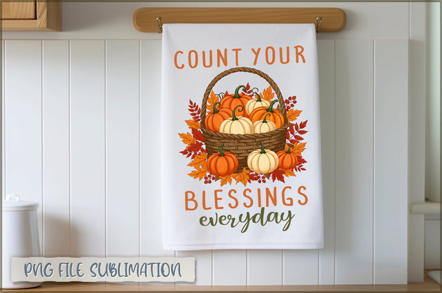 Count your blessings everyday Towel PNG Sublimation Shetara Begum 