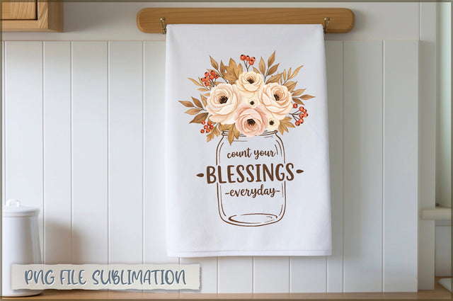 Count your blessings everyday Towel PNG Sublimation Shetara Begum 