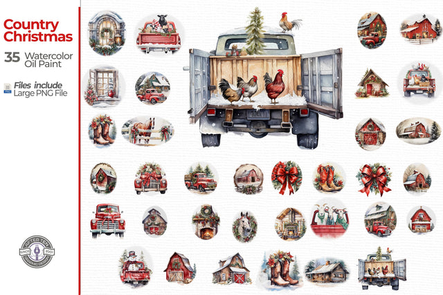 Country Christmas One SVG AfterTenDesign 