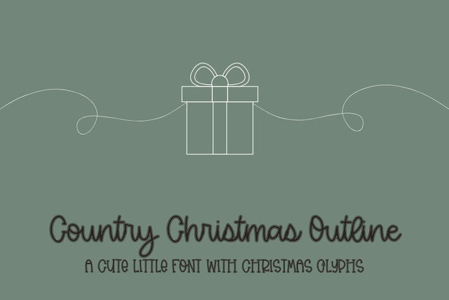 Country Christmas Outline Font So Fontsy VIP Design Shop 
