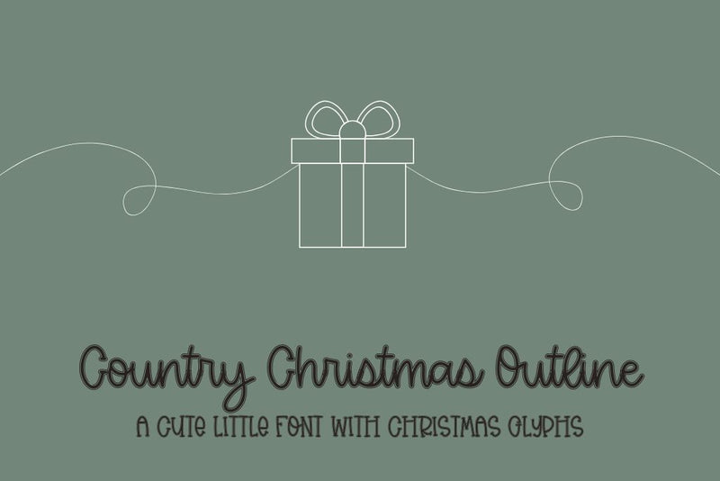 Country Christmas Outline Font So Fontsy VIP Design Shop 
