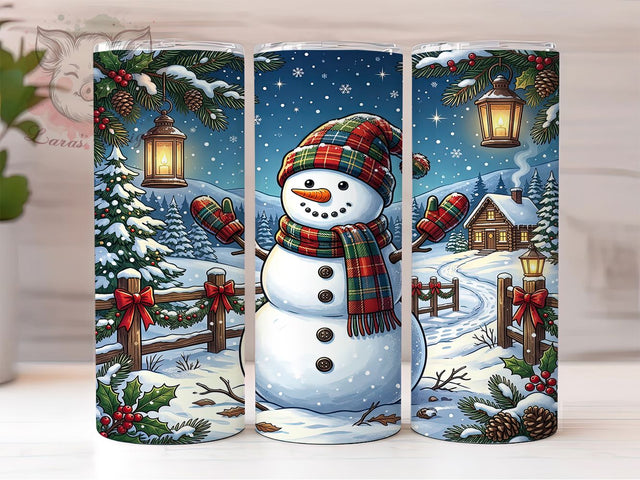 Country Christmas Snowman 20oz Tumbler, Country Christmas, Christmas Snowman, Country Snowman, Snowman Tumbler, Country Snowman PNG, Snowman Tumbler PNG, Country Xmas PNG Sublimation Lara' s Designs 