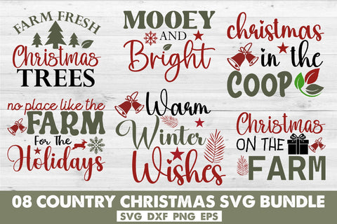 Country Christmas Svg Bundle SVG Rupkotha 