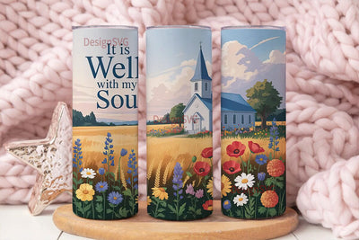 Country Church Tumbler Wrap Sublimation DesignSVG 