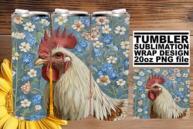 Country Comfort Tumbler Wrap - Farm & Flowers Sublimation afrosvg 