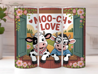 Country Cow Valentine Tumbler, Country Farmhouse Wrap, Romantic Cow Cup, 20oz Sublimation Wrap, Stylish Farm Animal Tumbler, Rustic Love Design Cup, Country Romance Wrap Sublimation Lara' s Designs 