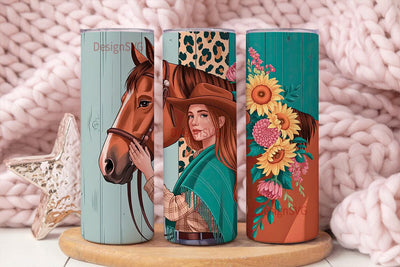 Country Cowgirl 20oz Tumbler Wrap Sublimation DesignSVG 