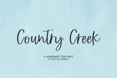 Country Creek Script Font Beck McCormick 