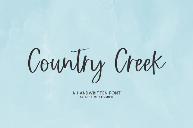 Country Creek Script Font Beck McCormick 