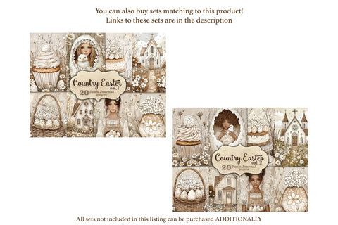 Country Easter Junk Journal Pages | Rustik Scrapbook Paper SVG GlamArtZhanna 