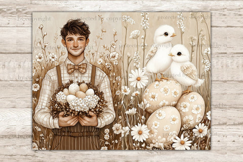 Country Easter Junk Journal Pages | Rustik Scrapbook Paper SVG GlamArtZhanna 