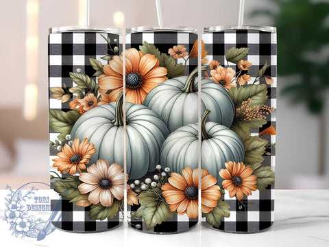 Country Fall 20oz Skinny Tumbler PNG, Pumpkin Fall Tumbler Sublimation Wrap, Straight & Tapered Tumbler Wrap, Instant Digital Download Sublimation ToriDesigns 