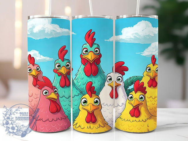 Country Farm & Chicken Tumbler Wrap, Farm Animal Tumbler, 20oz Tumbler Design, Chicken Lover Gift, Sublimation Tumbler Wrap, Country Farm Tumbler, Printable Chicken Design Sublimation ToriDesigns 