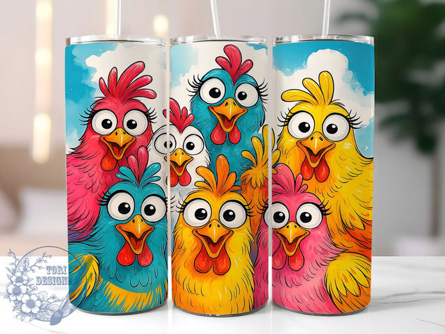 Country Farm & Chicken Tumbler Wrap, Farm Animal Tumbler, 20oz Tumbler Design, Chicken Lover Gift, Sublimation Tumbler Wrap, Country Farm Tumbler, Printable Chicken Design Sublimation ToriDesigns 