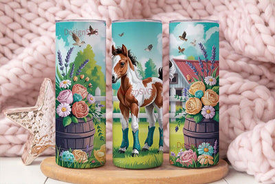Country Foal 20oz Tumbler Wrap Sublimation DesignSVG 