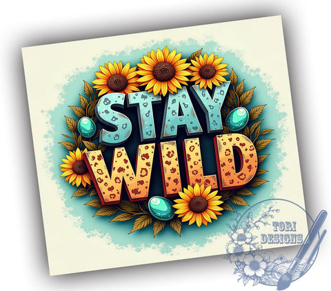 Country Girl, Stay Wild, 20oz Tumbler, Sublimation Design, Rustic Decor, Digital Download, Cowgirl Style Sublimation ToriDesigns 