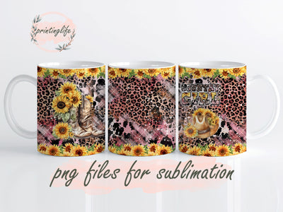 Country Girl Sublimation Design Digital Download PNG, Western Rustic Cowgirl Mug PNG Sublimation PrintingLife 