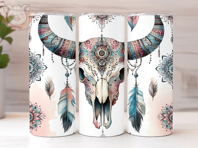 Country Girl Tumbler, Boho Cow Skull Tumbler Wrap, Cowhide PNG, Sublimation Design, Digital, Digital Download PNG Sublimation Lara' s Designs 