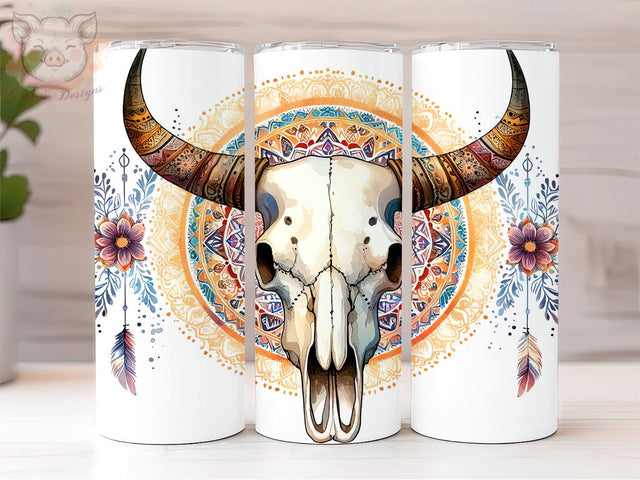 Country Girl Tumbler, Boho Cow Skull Tumbler Wrap, Cowhide PNG, Sublimation Design, Digital, Digital Download PNG Sublimation Lara' s Designs 