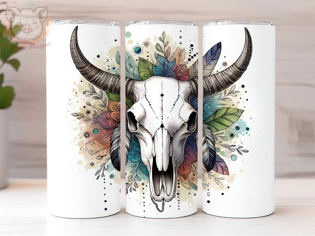 Country Girl Tumbler, Boho Cow Skull Tumbler Wrap, Cowhide PNG, Sublimation Design, Digital, Digital Download PNG Sublimation Lara' s Designs 