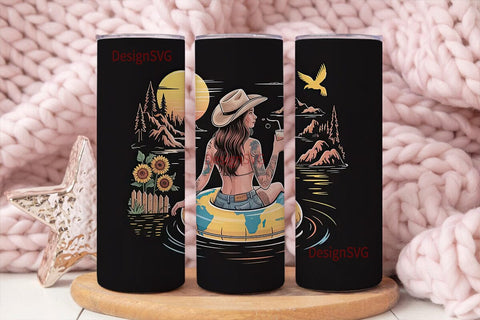 Country Girl Tumbler Wrap 20oz Sublimation DesignSVG 