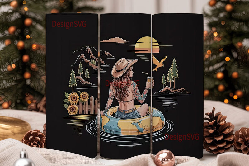 Country Girl Tumbler Wrap 20oz Sublimation DesignSVG 