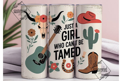 Country Girl Western Vibe 20oz Tumbler Sublimation sassyprint 