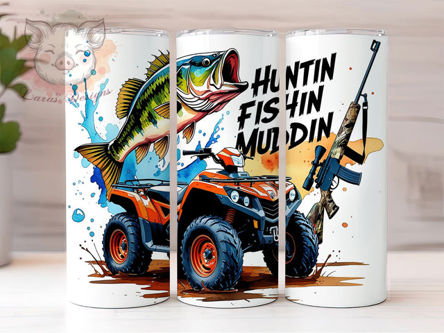 Country Life Hunting Fishing Tumbler, Muddin Tumbler Wrap, 20oz Sublimation Tumbler, Country Life Tumbler, Outdoor Sports Tumbler, Rustic Western Tumbler, Southern Lifestyle Tumbler Sublimation Lara' s Designs 