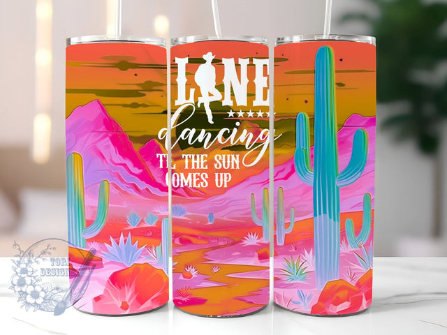 Country Linedancing 20 oz Skinny Tumbler, Cowboy Tumbler Png, Straight & Tapered Tumbler Wrap, Instant Digital Download Sublimation ToriDesigns 